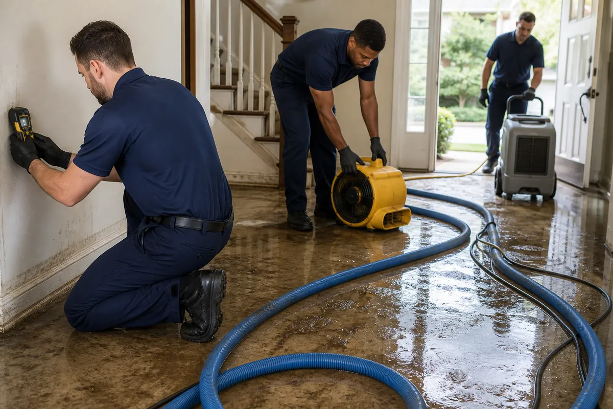 Floodline Restoration Co. crew at work in Jersey City, NJ